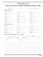 bai tap toan lop 3 on tap phep tinh trong pham vi 1000