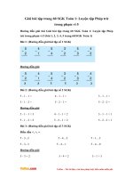 giai bai tap trang 60 sgk toan 1 luyen tap phep tru trong pham vi 5