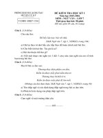 de thi hoc ki 1 mon ngu van lop 7 huyen tu ky hai duong nam 2015 2016