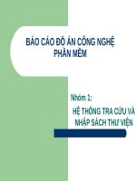 Slide Hệ thống tra cứu và nhập sách thư viện