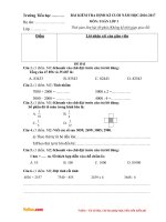 de thi hoc ki 2 mon toan lop 3 theo Thong tu 22 nam 2016 2017