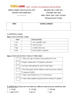 de kiem tra 1 tiet so 4 mon tieng anh lop 7 co ban truong thcs hiep hoa quang ninh nam hoc 2015 2016