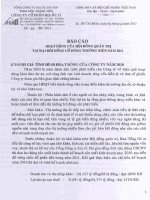 BAO CAO HOAT DONG CUA HDQT TAI HOI DONG CO DONG TN NAM 2011