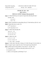 de kiem tra hk 1 mon toan lop 6 nam 2014 2015 thcs thi tran trang bang