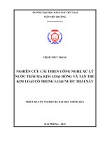 Nghiên cứu cải thiện công nghệ xử lý nước thải mạ kim loại đồng và tận thu kim loại có trong loại nước thải này 