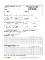 de kiem tra giua hoc ki 1 mon toan lop 4 truong TH nguyen viet xuan nam 2017