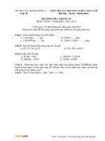 de khao sat chat luong thang 10 mon toan tieng viet lop 4 nam hoc 2017 2018