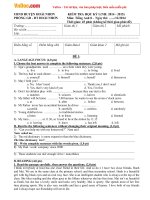 bo de kiem tra hoc ki 1 mon tieng anh lop 8 huyen hoai nhon binh dinh nam 2014 2015