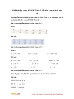 giai bai tap trang 47 sgk toan 2 so tron chuc tru di mot so