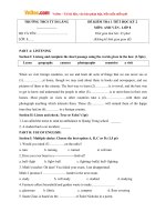 de kiem tra 1 tiet hoc ky 2 mon tieng anh lop 8 truong thcs thi tran di lang quang ngai nam hoc 2015 2016