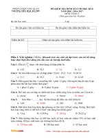 de thi hoc ki 2 mon Toan lop 5 truong TH ky phu nam 2016 2017