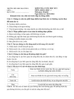 de kiem tra cuoi hoc ki 1 mon khoa hoc lop 4 nam 2014 2015 truong tieu hoc dai lanh 2