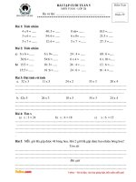 bai tap cuoi tuan cho HSY lop 3 tuan 5 6