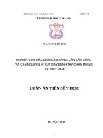 Nghiên cứu đặc điểm lâm sàng, cận lâm sàng và căn nguyên vi rút gây bệnh Tay Chân Miệng tại Việt Nam (FULL TEXT)