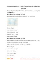 giai bai tap trang 174 175 sgk toan 3 on tap ve hinh hoc