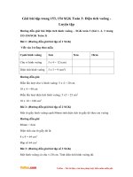 giai bai tap trang 153 154 sgk toan 3 dien tich hinh vuong luyen tap