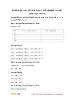 giai bai tap trang 155 sgk toan 2 viet so thanh tong cac tram chuc don vi