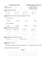 de kiem tra hk1 mon toan lop 3 truong tieu hoc gio hai nam 2016 2017