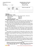 de thi hoc ki 2 mon tieng viet lop 4 truong TH tai van nam 2016 2017