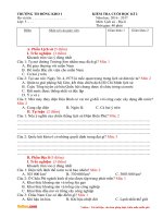 de thi hoc ki 2 mon su dia lop 5 truong TH dong kho 1 nam 2016 2017