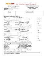 de kiem tra 15 phut lan 1 hoc ky 2 mon tieng anh lop 7 truong thcs bu nho binh phuoc nam hoc 2015 2016