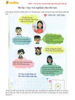 be lop 1 hoc trai nghiem nhu the nao