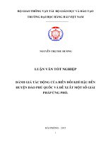 Đánh giá tác động của biến đổi khí hậu đến huyện đảo phú quốc và đề xuất một số giải pháp ứng phó 