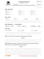 bai tap cuoi tuan cho HSY lop 3 tuan 12 13