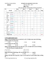 de thi hk2 mon toan lop 2 truong tieu hoc kim dong nam 2016 2017
