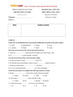 de kiem tra 1 tiet so 3 mon tieng anh lop 8 truong thcs an ninh quang ninh nam hoc 2015 2016