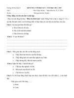 de kiem tra cuoi ki 1 mon tieng viet lop 2 nam 2014 2015 truong tieu hoc dai lanh 2