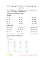 giai bai tap trang 170 sgk toan 2 on tap ve phep cong phep tru