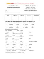 de kiem tra hoc ky 1 mon tieng anh lop 7 truong thcs phuong binh dinh an nhon nam hoc 2015 2016