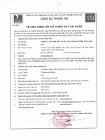 Công bố thông tin về việc niêm yết cổ phiếu DAT tại HOSE (Xem và  ).