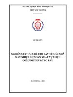 Nghiên cứu tái chế TRO BAY từ các nhà máy nhiệt điện sản xuất vật liệu compozit EVATRO BAY 