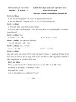 de kiem tra hoc ki 1 mon toan lop 6 nam 2015 2016 truong thcs hoa lu