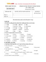 de khao sat hoc sinh gioi mon tieng anh lop 8 phong gd dt tien hai thai binh nam hoc 2015 2016