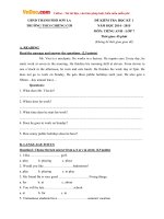 de kiem tra hoc ky 1 mon tieng anh lop 7 truong thcs chieng coi son la nam hoc 2014 2015