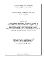 BÁO CÁO KẾT QUẢ NGHIÊN CỨU KHOA HỌC ĐỀ TÀI CẤP TỈNH CHUYÊN ĐỀ 6 SỞ KHOA HỌC VÀ CÔNG NGHỆ TỈNH HẬU GIANG