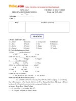 tong hop de kiem tra 45 phut so 1 mon tieng anh lop 7 truong th thcs song giap lang son nam hoc 2015 2016