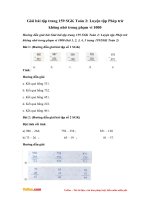 giai bai tap trang 159 sgk toan 2 phep tru trong pham vi 1000