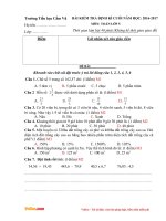 de thi hoc ki 2 mon Toan lop 5 truong tieu hoc cam vu nam 2016 2017