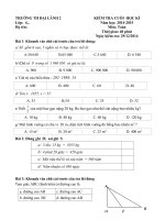 de kiem tra cuoi hoc ki 1 mon toan lop 4 nam 2014 2015 truong tieu hoc dai lanh 2