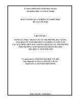 BÁO CÁO KẾT QUẢ NGHIÊN CỨU KHOA HỌC ĐỀ TÀI CẤP TỈNH CHUYÊN ĐỀ 9 SỞ KHOA HỌC VÀ CÔNG NGHỆ TỈNH HẬU GIANG