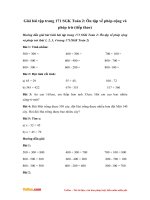 giai bai tap trang 171 sgk toan 2 on tap ve phep cong phep tru tiep