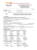 de thi khao sat chat luong lan 1 mon tieng anh lop 8 tp bac giang nam hoc 2015 2016