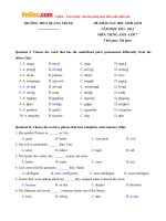 de khao sat hoc sinh gioi mon tieng anh lop 7 truong thcs quang trung quang nam nam hoc 2013 2014