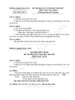 ĐỀ THI HỌC KỲ I NĂM HỌC 2016-2017 MÔN: NGỮ VĂN LỚP 8