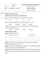 de kiem tra hoc ki 1 mon toan lop 5 nam 2014 2015 truong tieu hoc le van tam quang nam