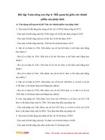 bai tap moi quan he giua cac thanh phan cua phep tinh lop 4